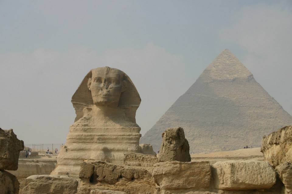 pyramids and sphinx